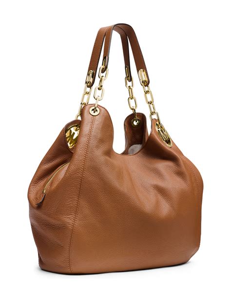 michael kors tote bag brown|Michael Kors brown shoulder bag.